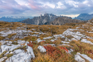 Cadini di Misurina as seen from Lavaredo plateau, Dolomites, Auronzo di Cadore, Belluno, Veneto, Italy Cadini di Misurina as seen from Lavaredo plateau, Dolomites, Auronzo di Cadore, Belluno, Veneto, Italy